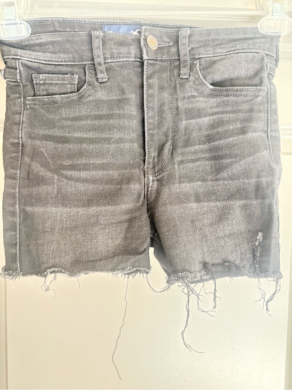 Women's Distressed BlackDenim Shorts